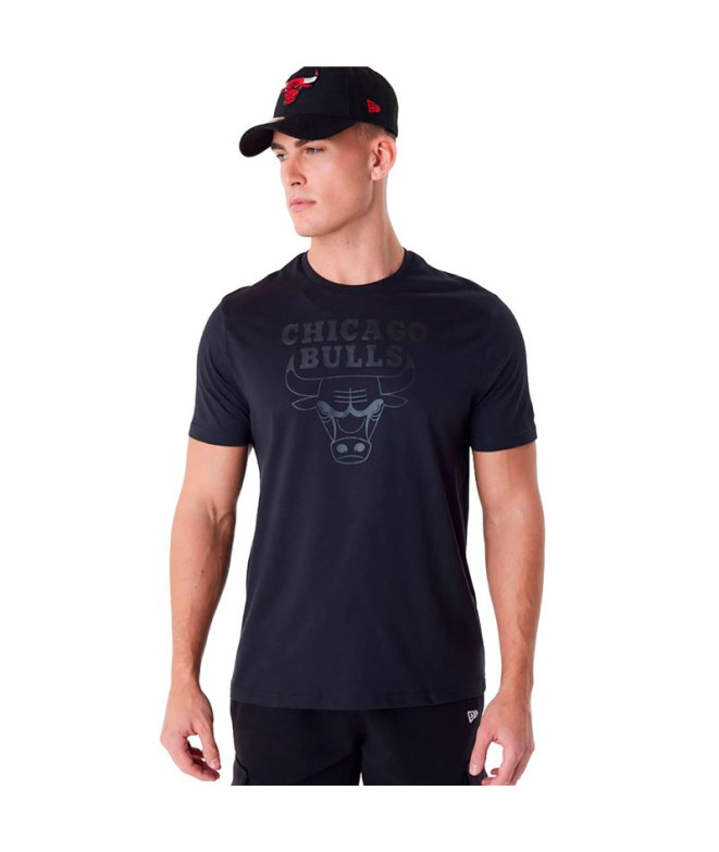 Camiseta New Era NBA Regular Chicago Bulls Negro Hombre