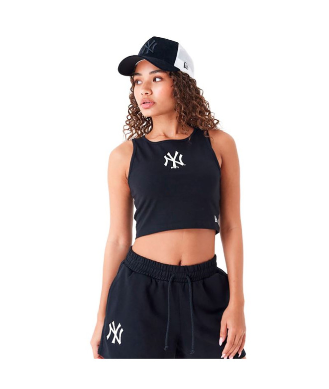 Camiseta New Era crop New York Yankees MLB Lifestyle Mulher Preto