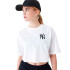 T-shirt New Era Femme Crop New York Yankees MLB Lifestyle Blanc