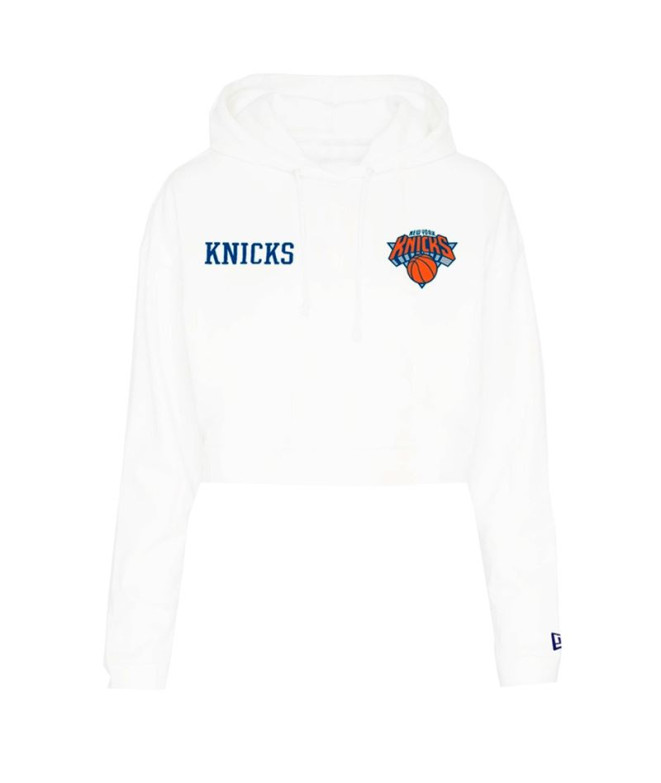 Sweat New Era Logo de l'équipe NBA New York Knicks Blanc