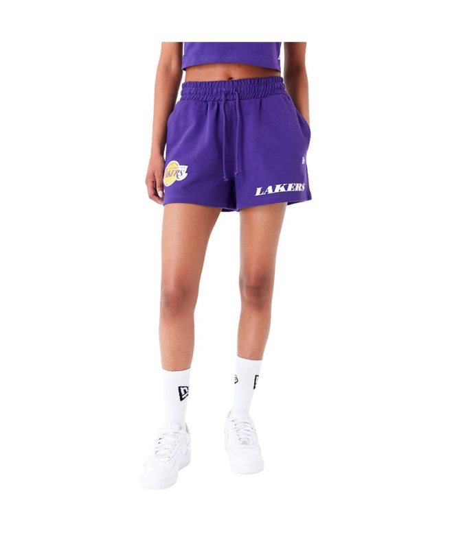 Pantalons New Era LA Lakers NBA Team Logo Femme Purple