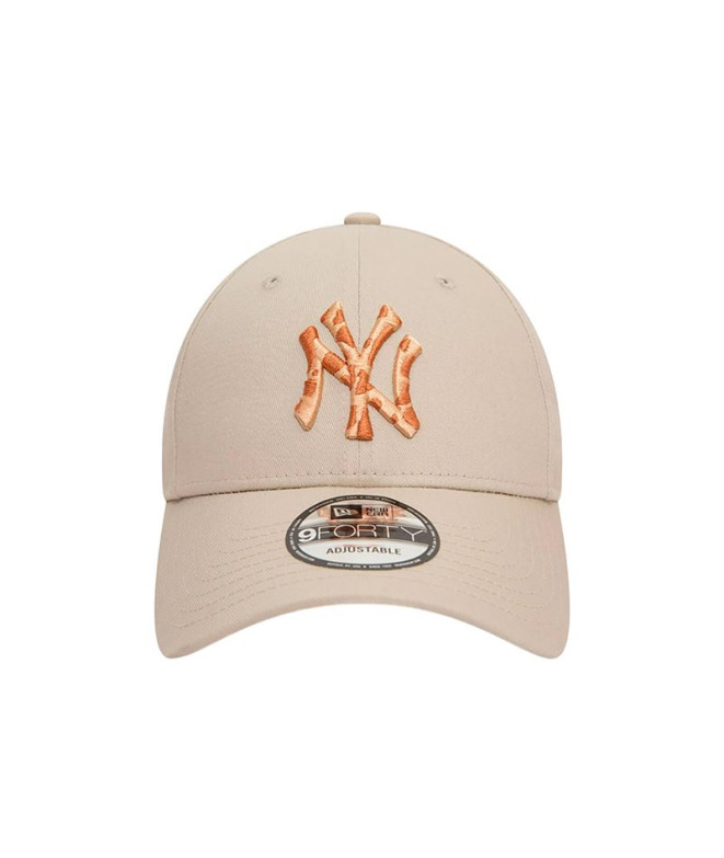 Casquette New Era New York Yankees Animal Infill 9FORTY Beige