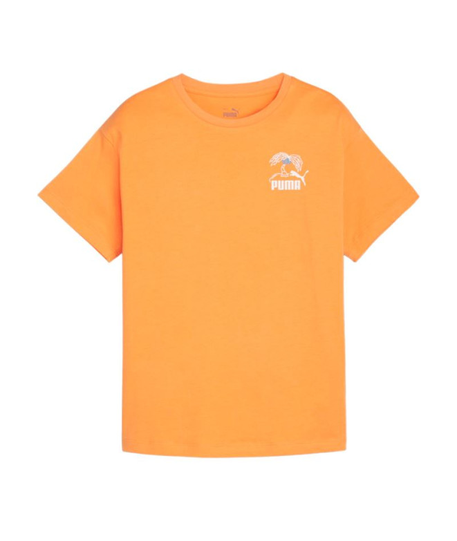 Camiseta Puma Essentials+ MID 90s Graphic Naranja Infantil