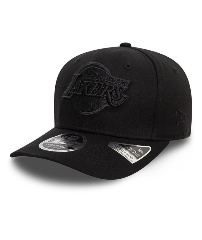 Boné New Era LA Lakers Preto sobre preto 9FIFTY Stretch Snap Preto