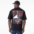 Camiseta New Era Oversized Chicago Bulls NBA Championship Hombre Negro