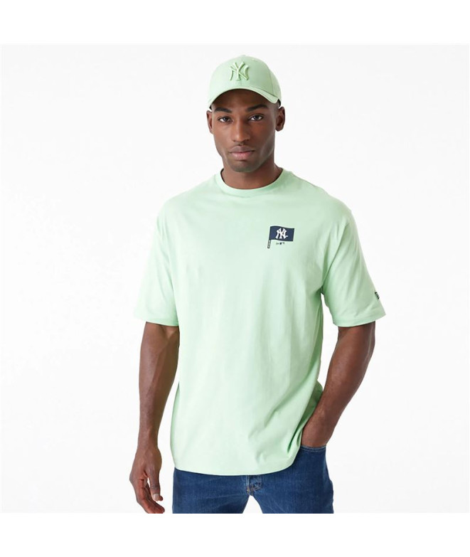 Camiseta New Era Gráfico Oversized New York Yankees MLB Burger Verde