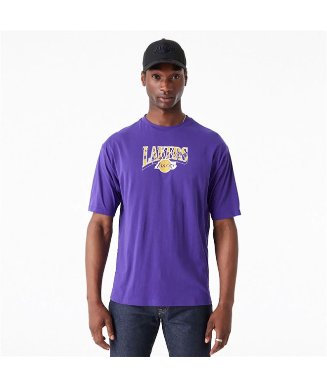Camiseta New Era Oversized LA Lakers NBA Championship Morado