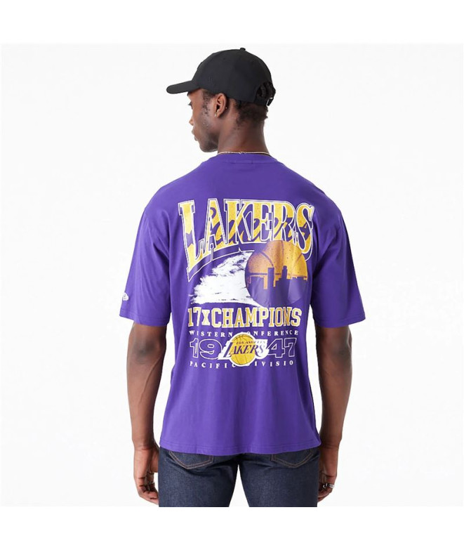 Camiseta New Era Oversized LA Lakers NBA...