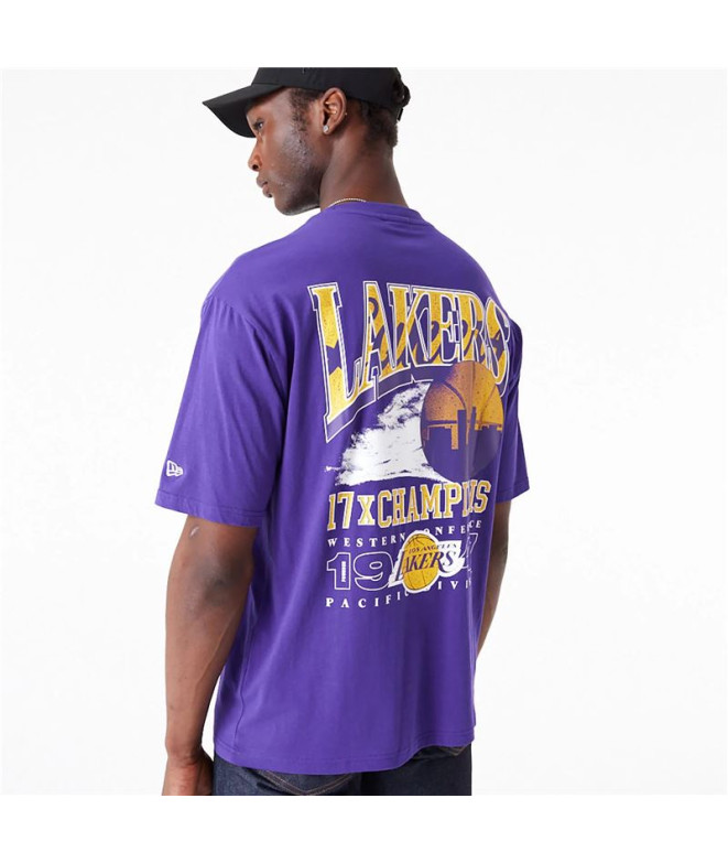 Camiseta New Era Oversized LA Lakers NBA...