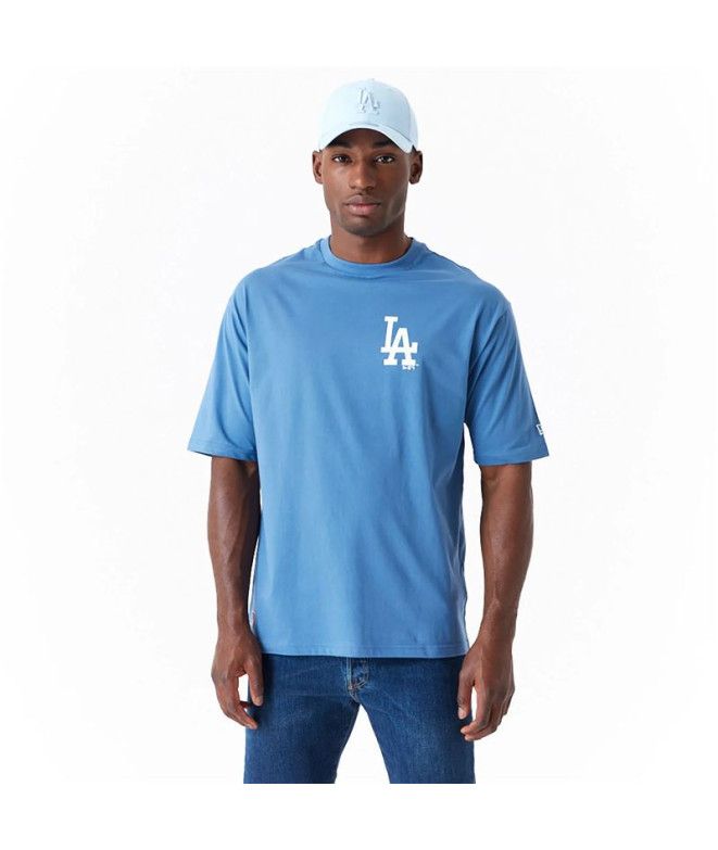 Camiseta New Era Série Mundial dos LA Dodgers MLB de tamanho grande azul