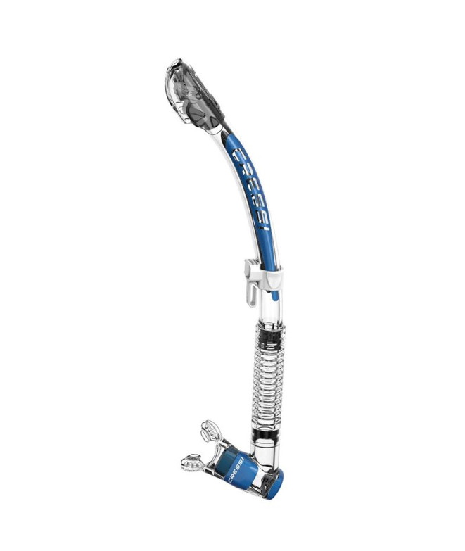Tubo de buceo Cressi Itaca Ultra Dry Transparente/Azu