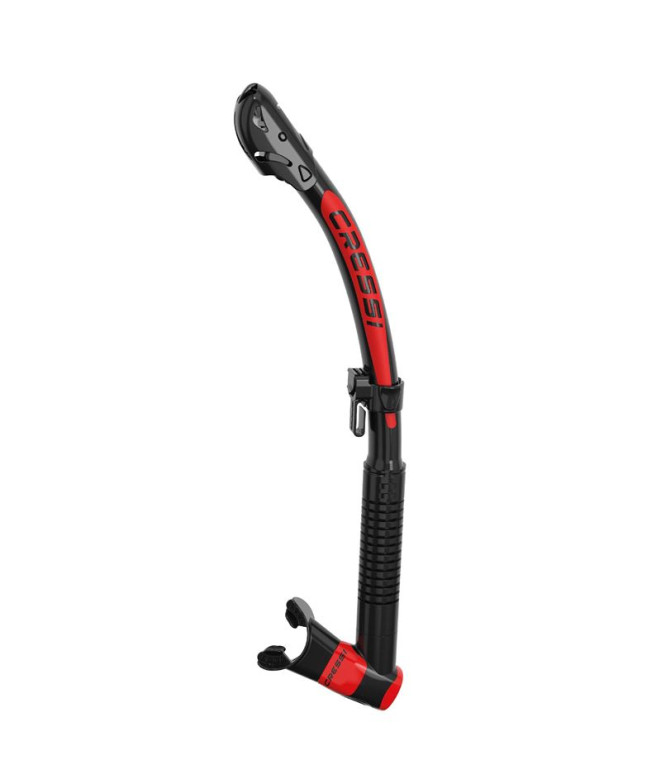 Tubo de buceo Cressi Itaca Ultra Dry Gris/Rojo