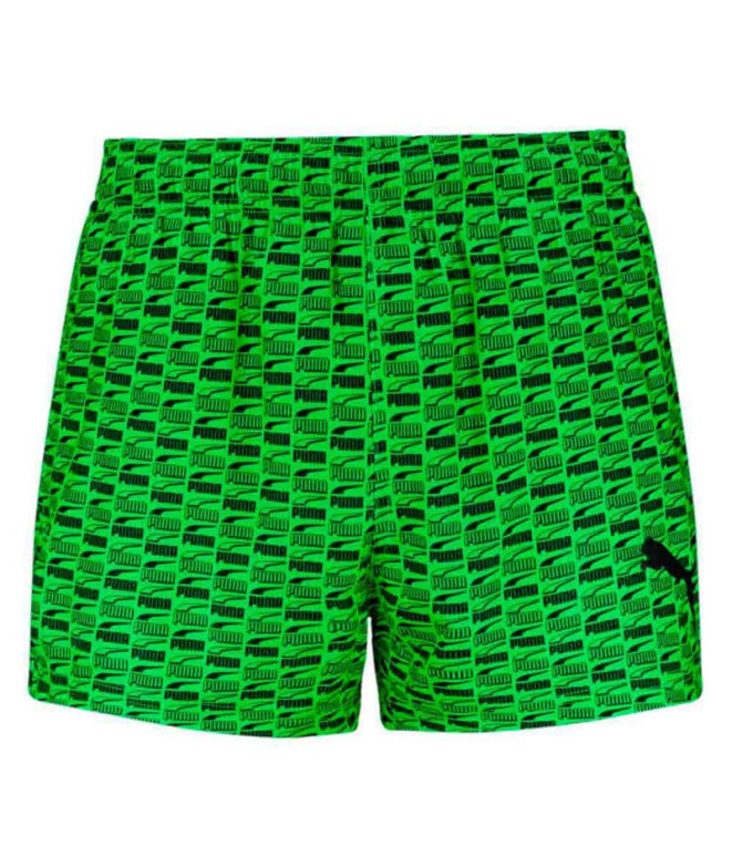 Bañador de Puma Logo Print 1P Hombre Verde