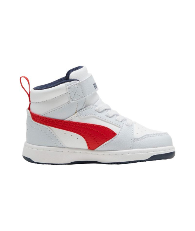 Zapatillas Puma Rebound V6 Mid Silver Mist Club Infantil