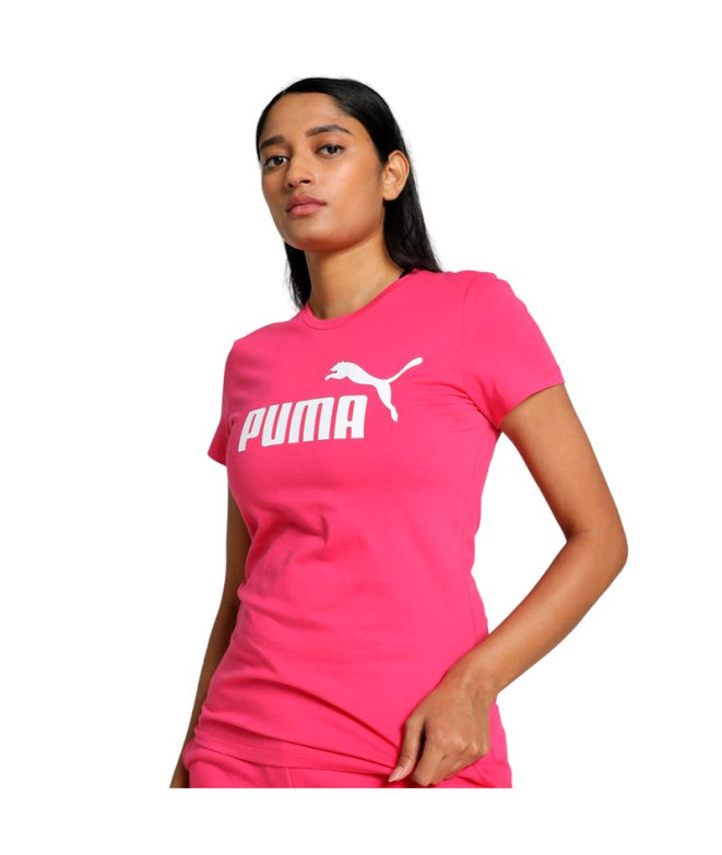 Camiseta Puma Essentials Rosa Mulher