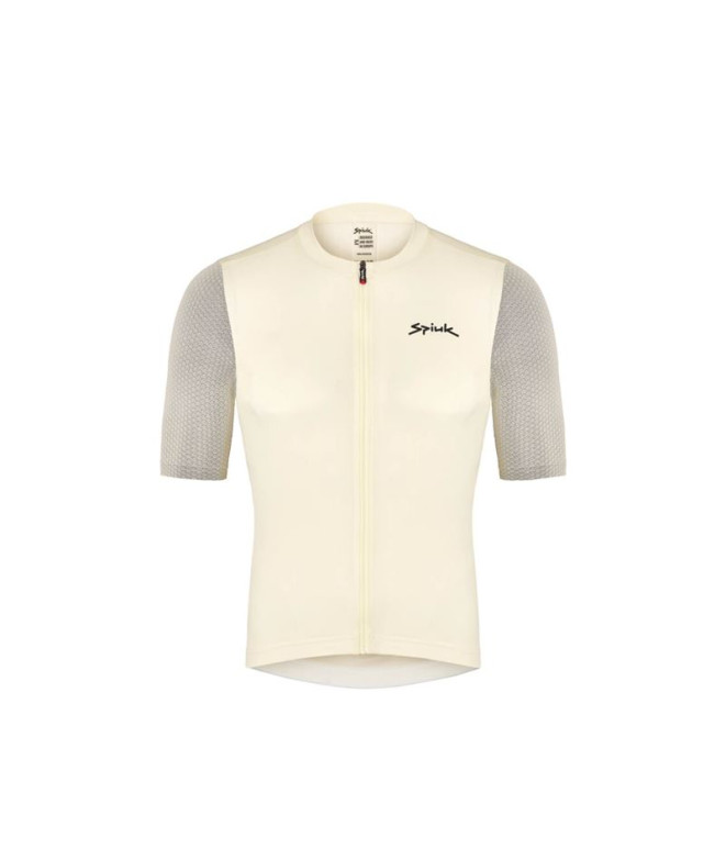 cyclisme maillot Spiuk MC Anatomic Homme Pearl White