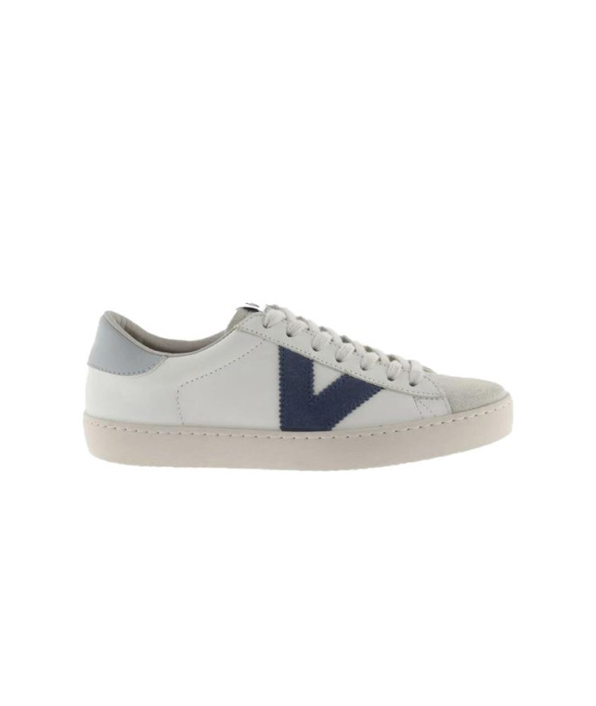 Chaussures Victoria Berlin Cuir & Fente Bleu Femme