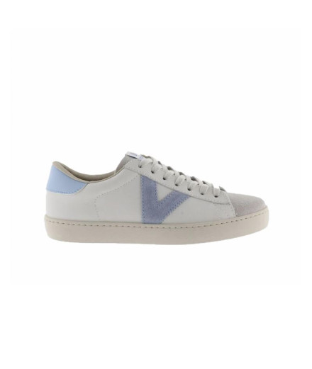 Zapatillas Victoria Berlin Piel & Serraje Celeste Mujer