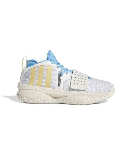 Chaussures de Basket-ball adidas Dame 8 Extply Blanc Bleu