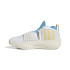 Chaussures de Basket-ball adidas Dame 8 Extply Blanc Bleu