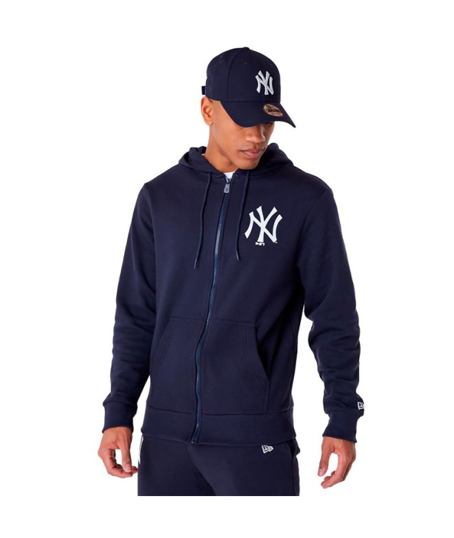 Veste New Era Zip complet New York Yankees MLB Essential Bleu Homme