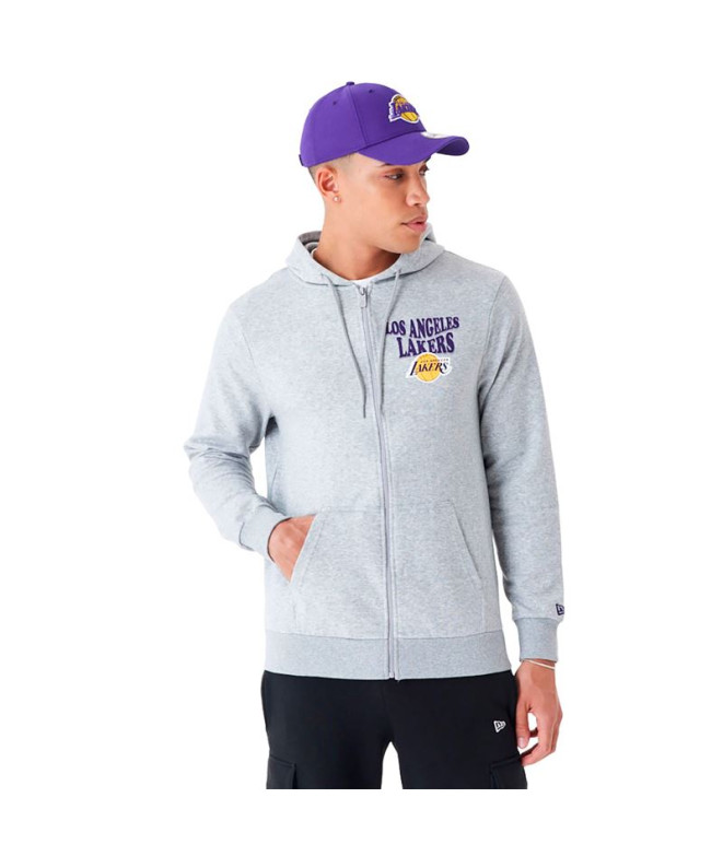 Sweat New Era Nba Script Fz La Lakers Homme Gris