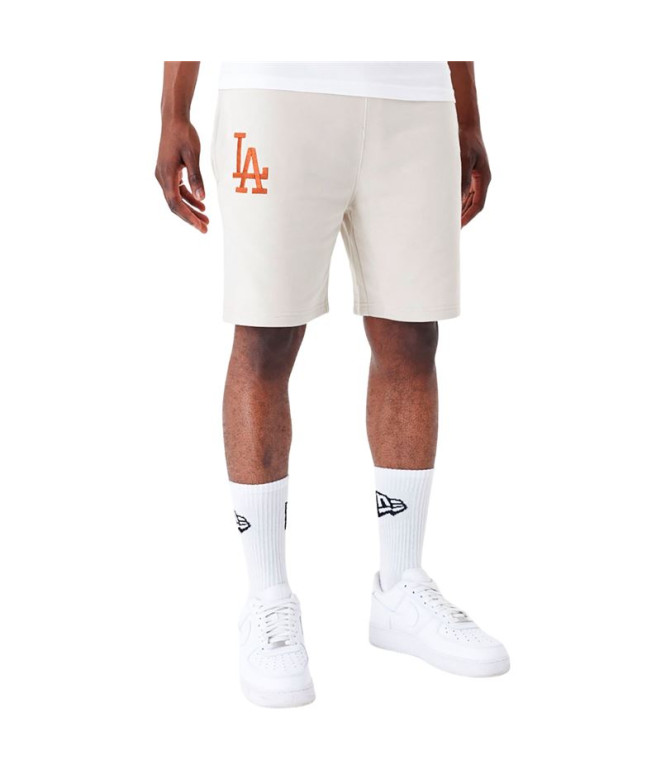 Pantalons New Era Essentiels de la Ligue La Dodgers Crème
