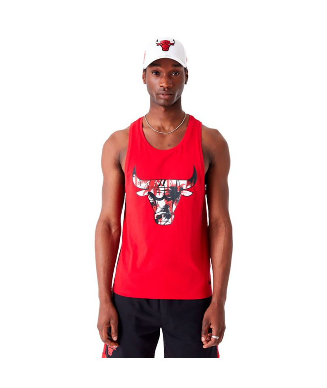 Camiseta New Era Chicago Bulls NBA Palm Tree Infill Hombre Rojo