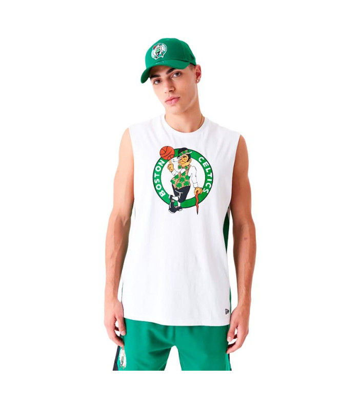 Camiseta New Era Boston Celtics Bloco de cores Homem Branco