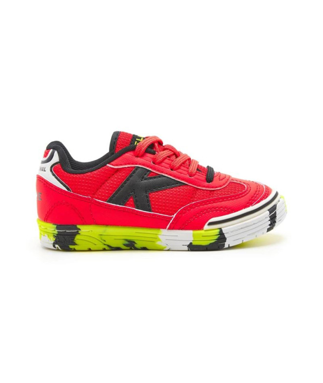 Zapatillas de Fútbol Sala Kelme Trueno Lace Infantil Rojo Fuerte