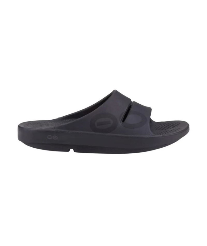 Chanclas de recuperación Oofos Recovery Ooahh Sport Negro/Matte