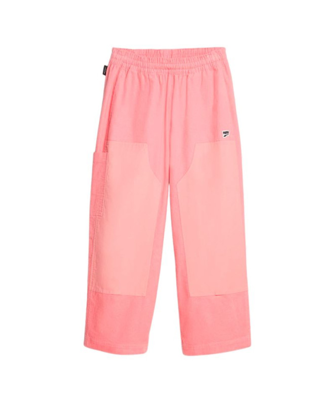 Calça Puma Downtown Corduroy Rosa Mulher