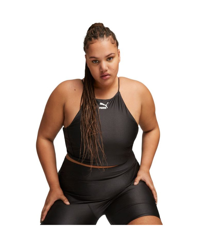 Brassiere de sport Puma T7Iny Crop Femme Noir
