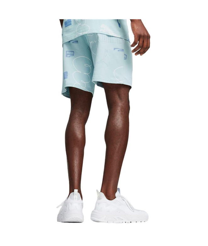 Pantalons Puma CLASSICS BRAND LOVE Turquoise