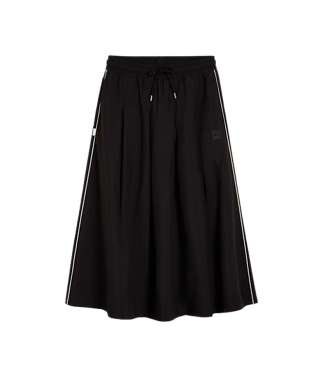 Falda Puma INFUSE Pleated Midi Negro Mujer