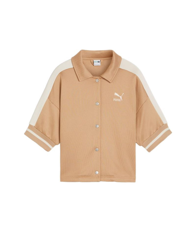 Chaqueta Puma T7 FOR THE FANBASE Beige Mujer