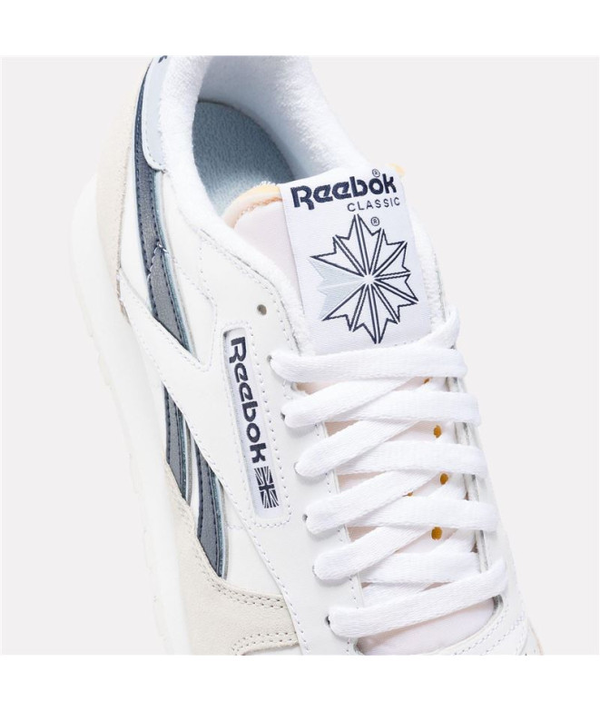 Sapatilhas Reebok Classic Couro Branco/Cinza/Azul