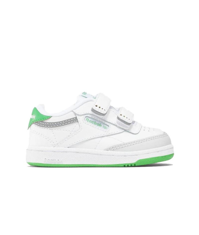 Sapatilhas Reebok Club C 2V 2.0 Infantil Branco/Verde