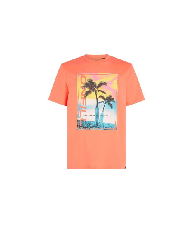 Camiseta O'Neill Jack Neon Living Coral Homem