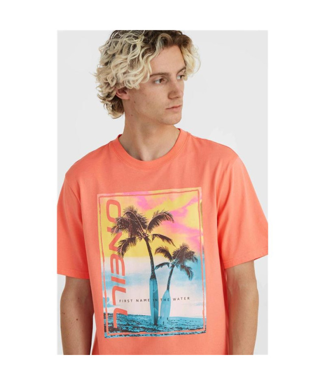 T-shirt O'Neill Jack Neon Living Coral Homme