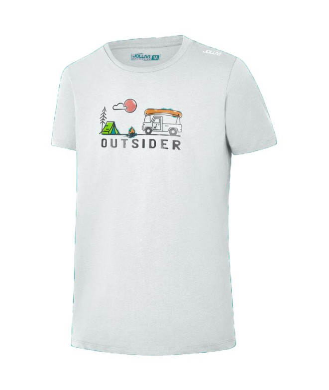 T-shirt Joluvi Outsider Camp White