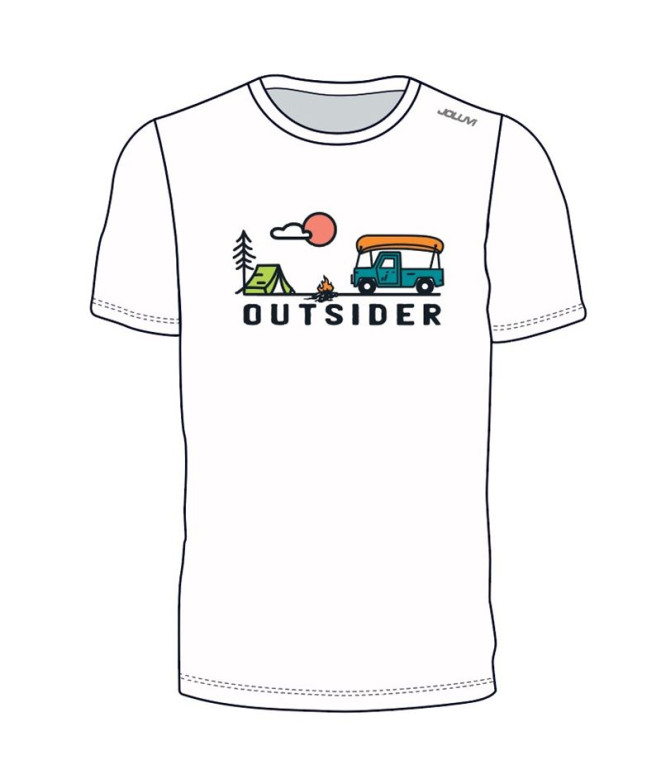 T-shirt Joluvi Outsider Camp White