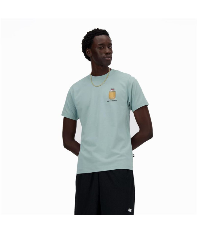 Camiseta New Balance Sport Essentials Barrel Runner Hombre Azul