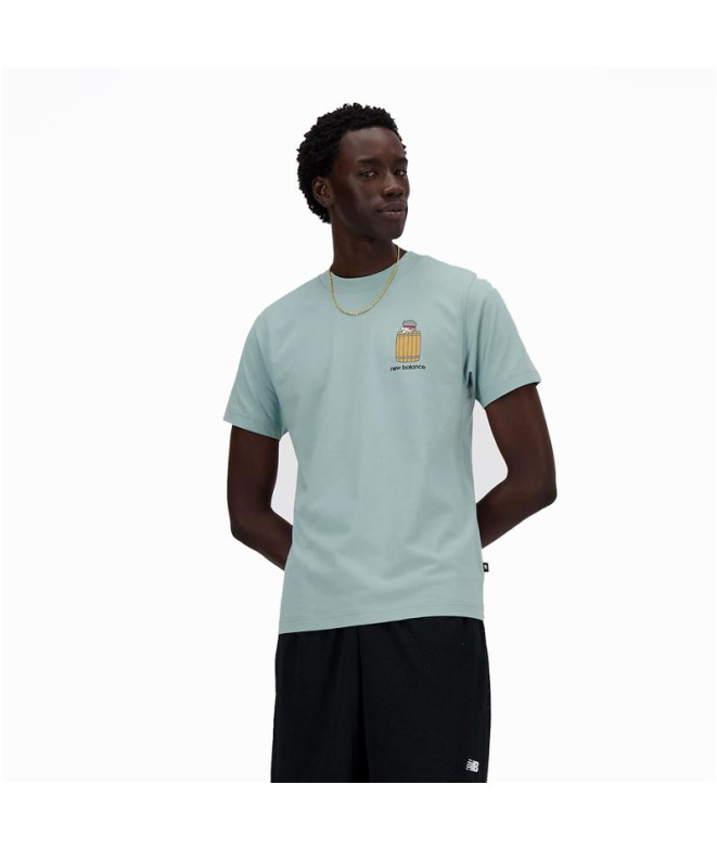 Camiseta New Balance Sport Essentials Barrel Runner Homem Azul