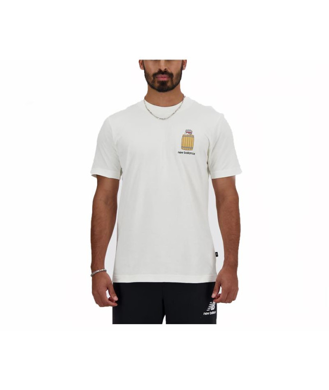 Camiseta New Balance Sport Essentials Barrel Runner Homem Branco