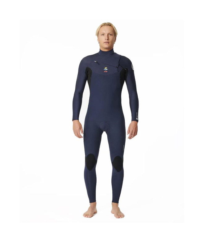 Neoprene Surfar Rip Curl Homem de Dawn Patrol C/Zip 3/2 azul-marinho