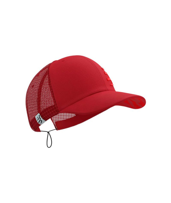 Casquette de Running Compressport Racing Samba/Core Red