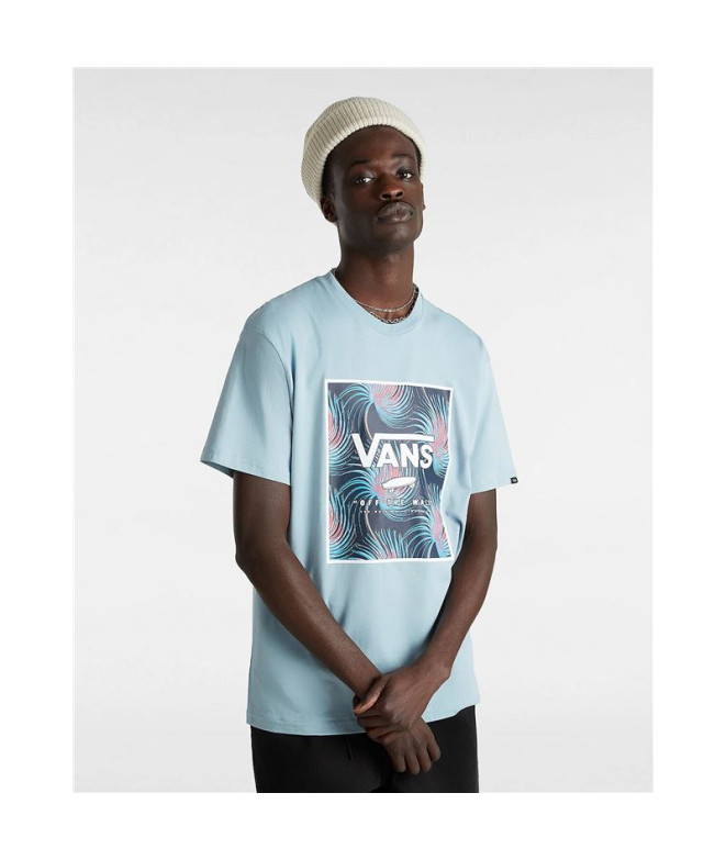 Camiseta Vans Caixa Classic Print Azul Homem