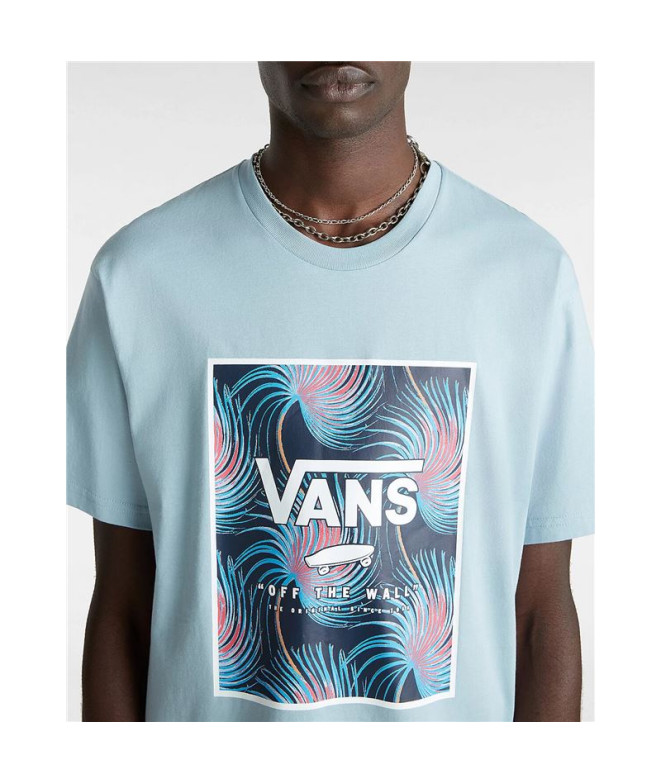 Camiseta Vans Caixa Classic Print Azul Homem