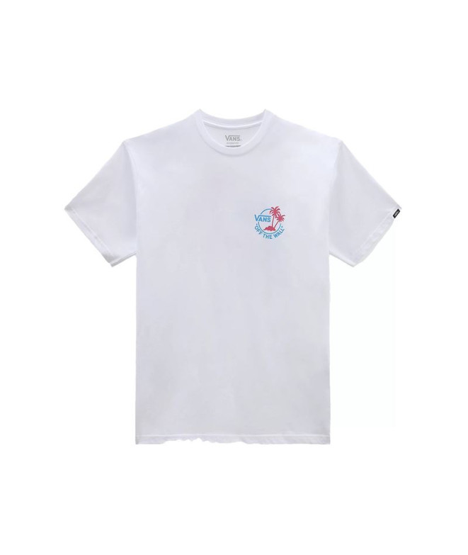 Camiseta Vans Classic Mini Dual Palm Branco Homem